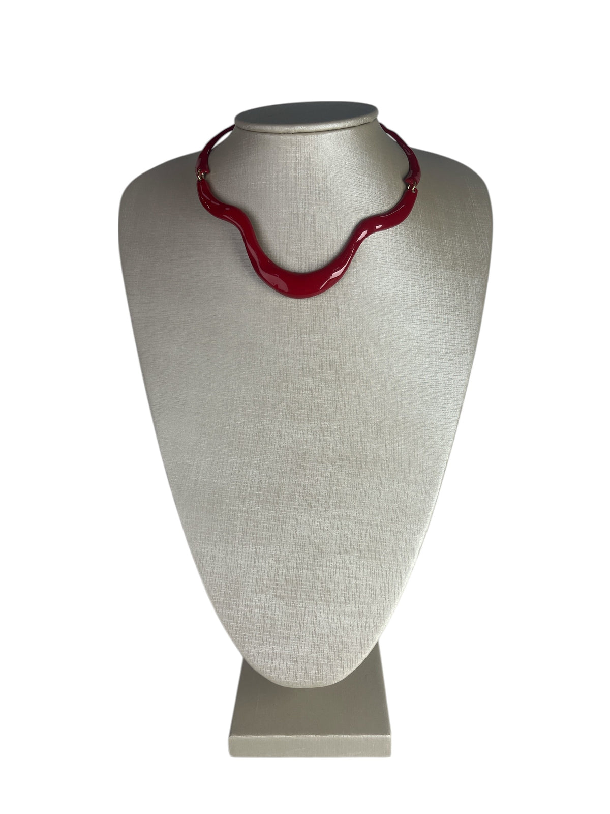 Colar Resina vermelho