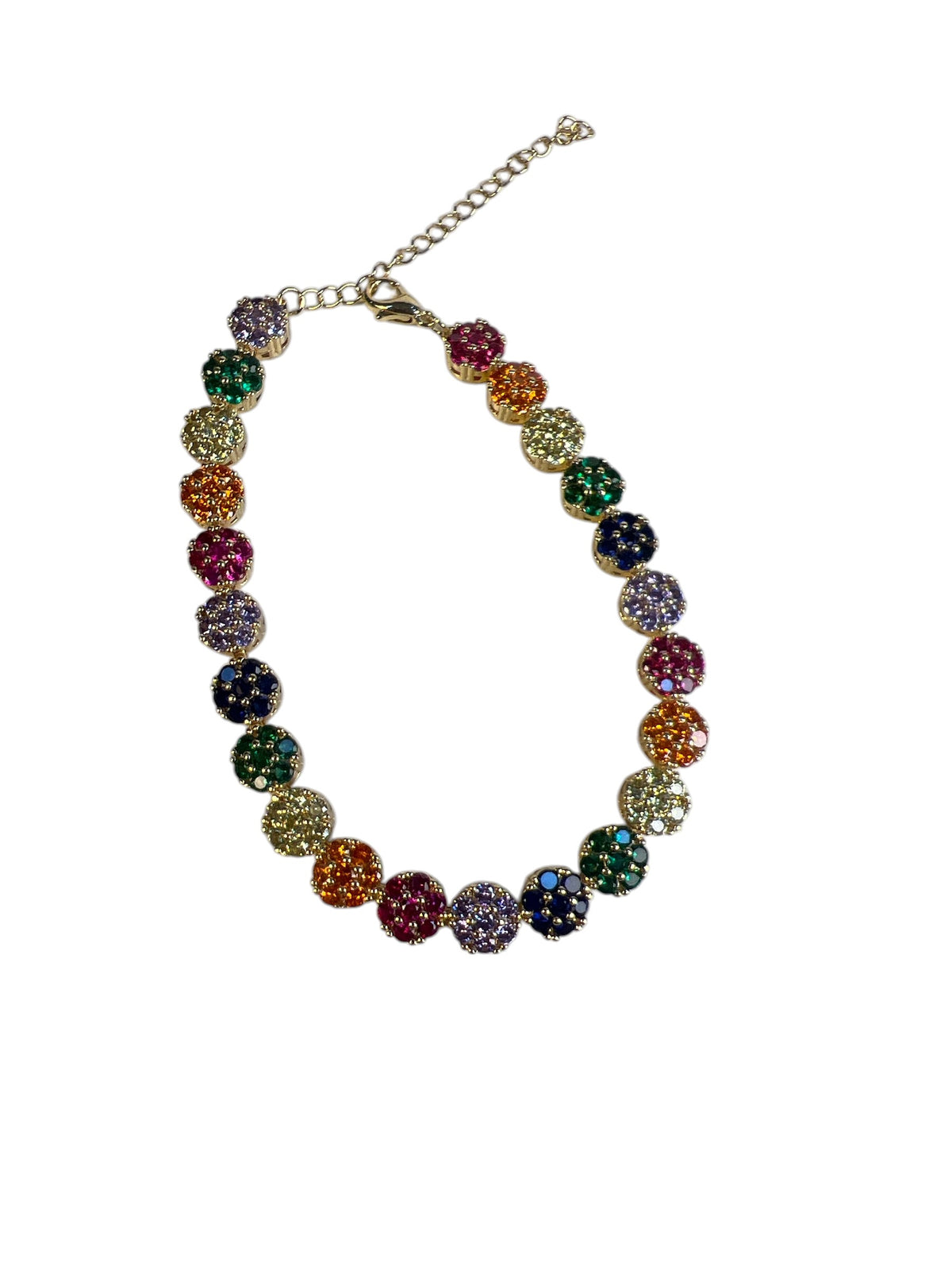 Pulseira Colorida Swarovski com Dourado