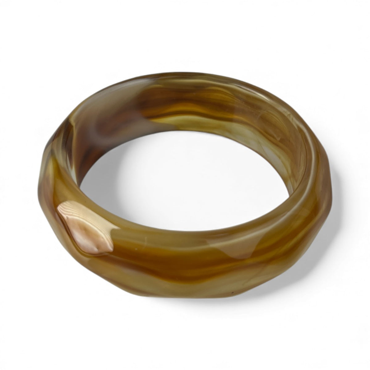 Bracelete de resina Caramelo