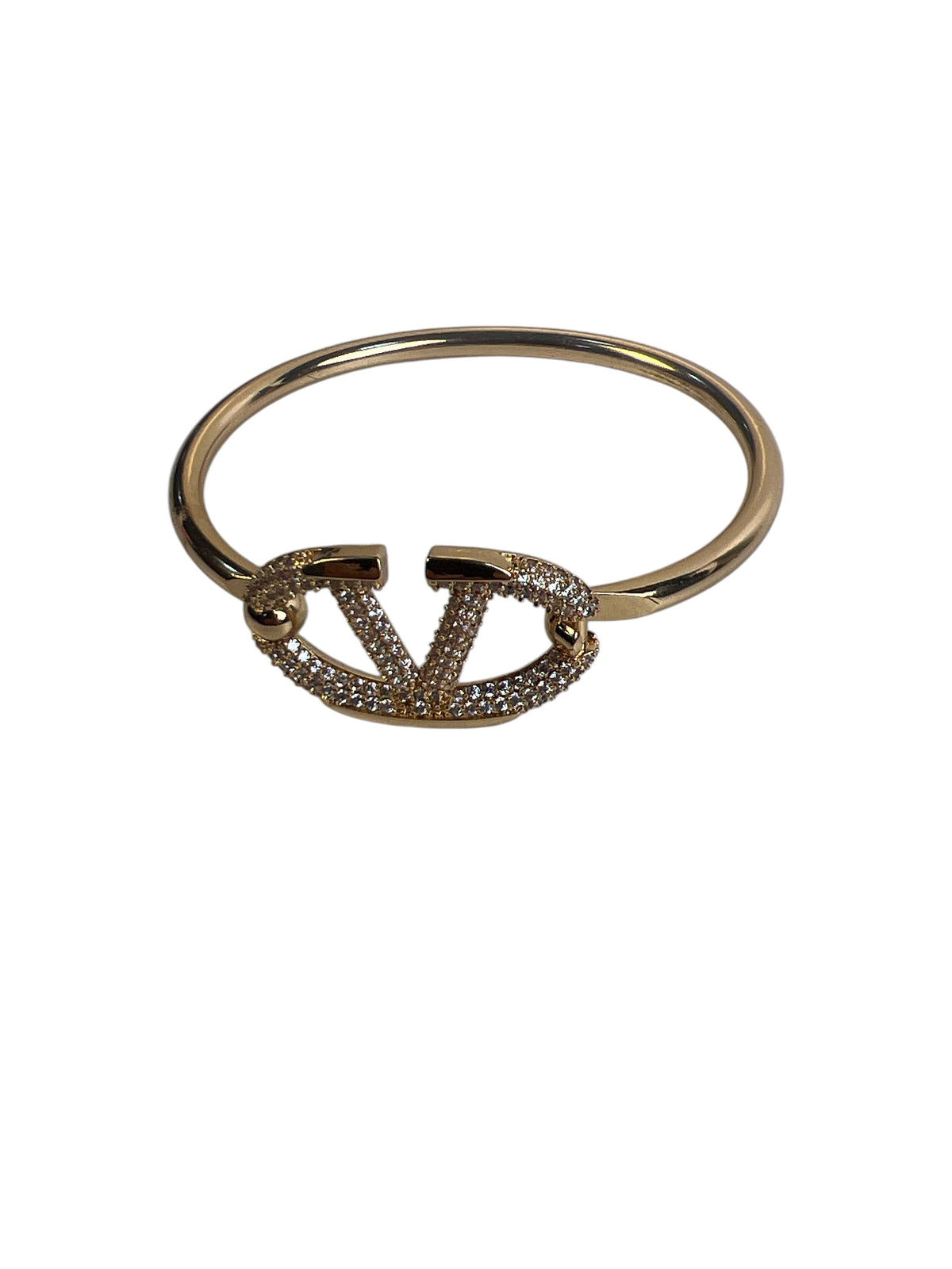 Bracelete V Dourado SEMIJOIA