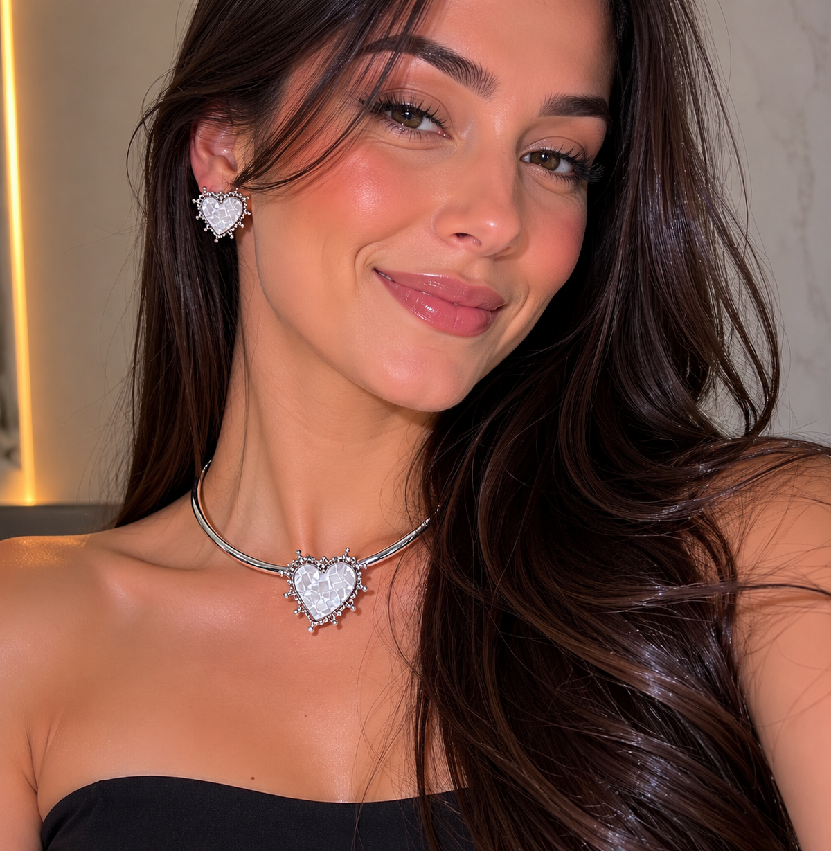 Silver Set Necklace + Earrings Maria Mariah
