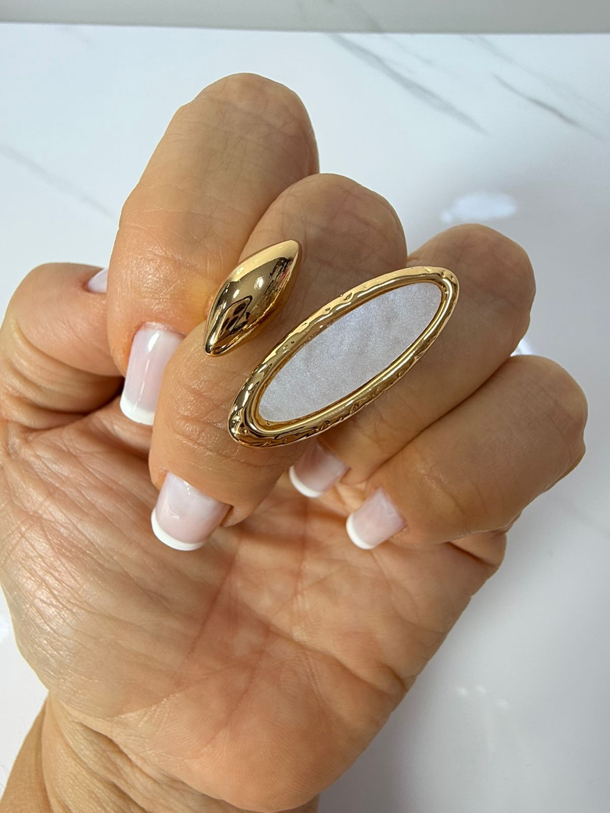 Anel Regulável dourado Maria Luiza