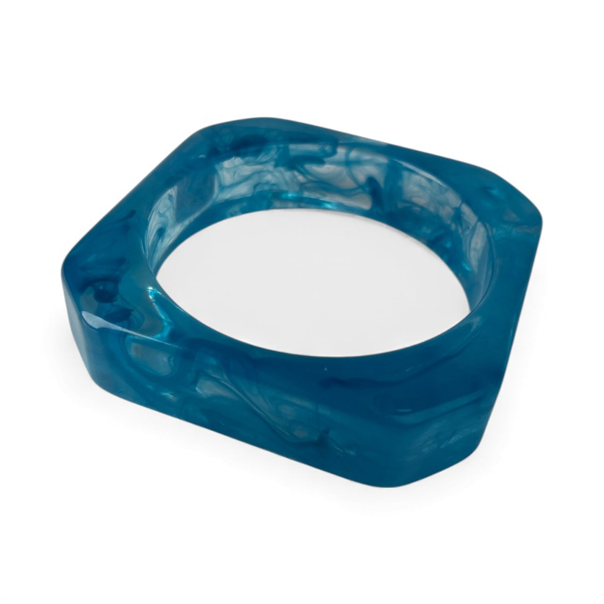 Bracelete azul de resina