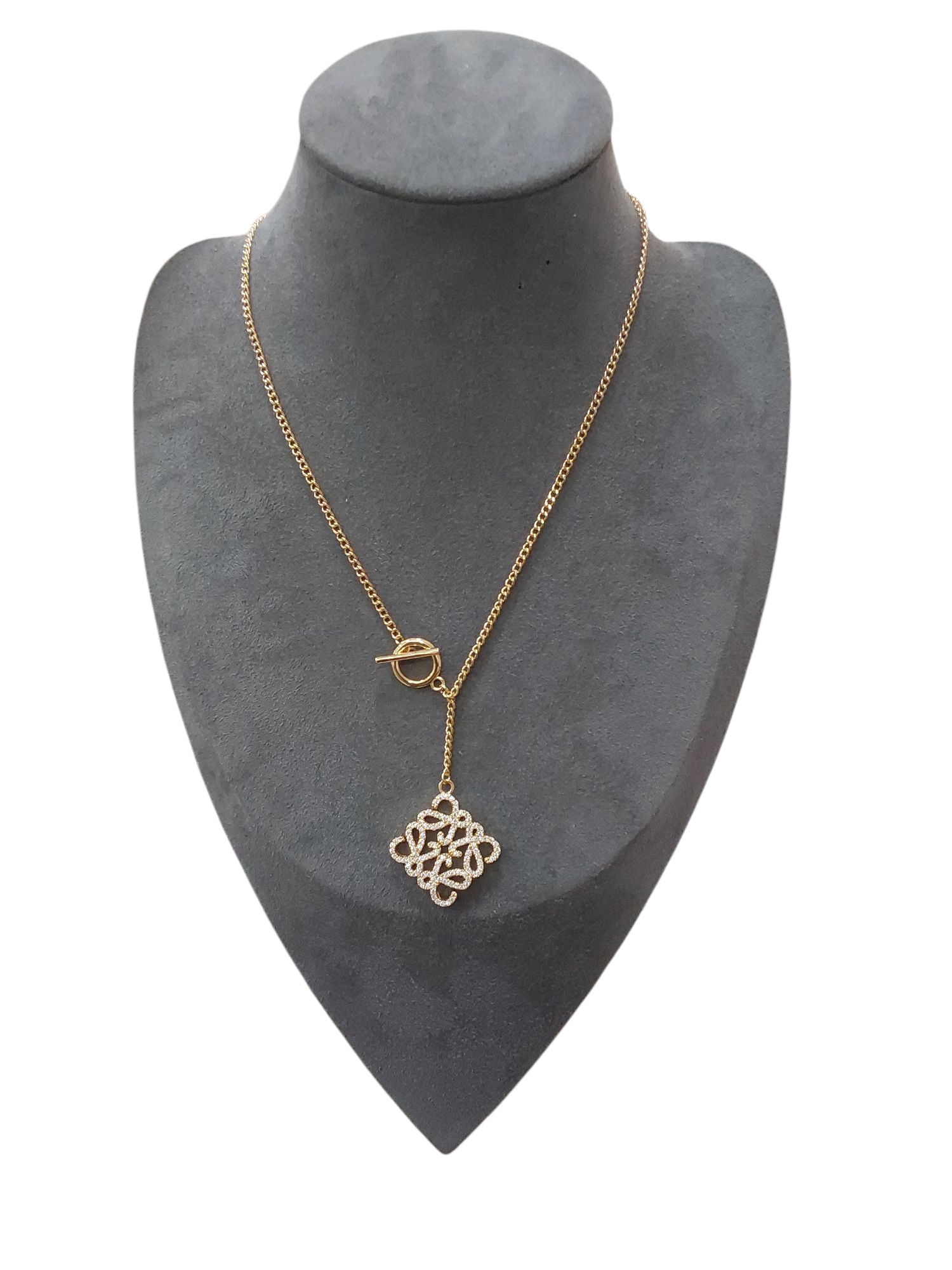 Colar LOWE Dourado com Zircônia