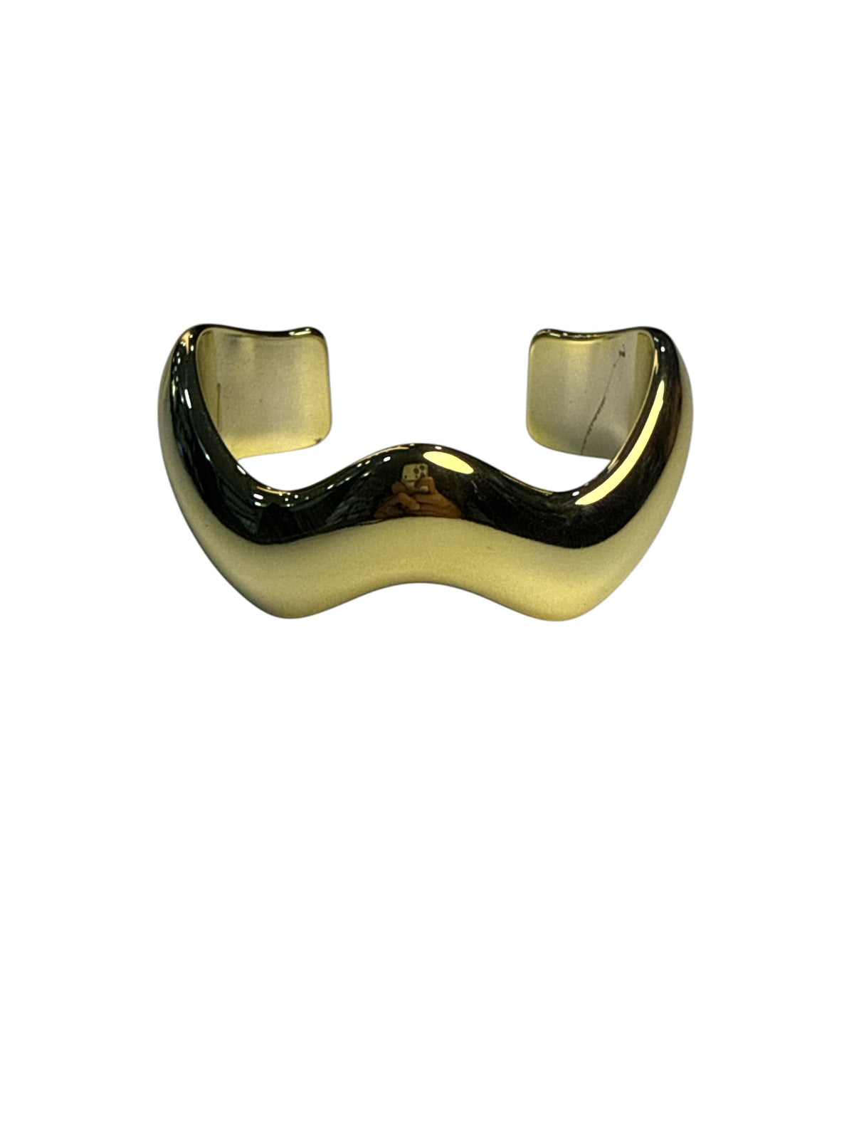 Bracelete Dourado Orgânico Aberto Maria Margarida