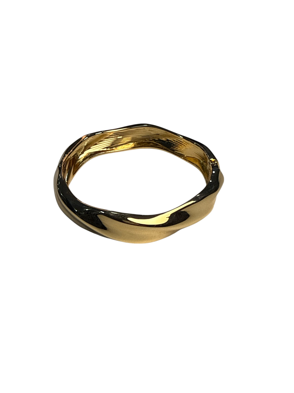 Bracelete Dourado Minimalista Ondulado Maria Lívia