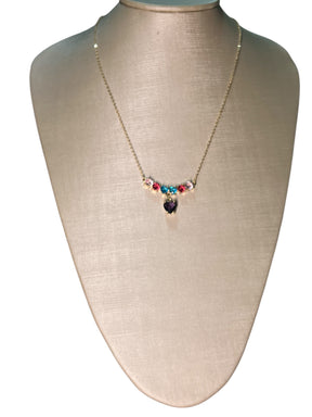 Conjunto Dourado Brinco e Colar Maria Iris