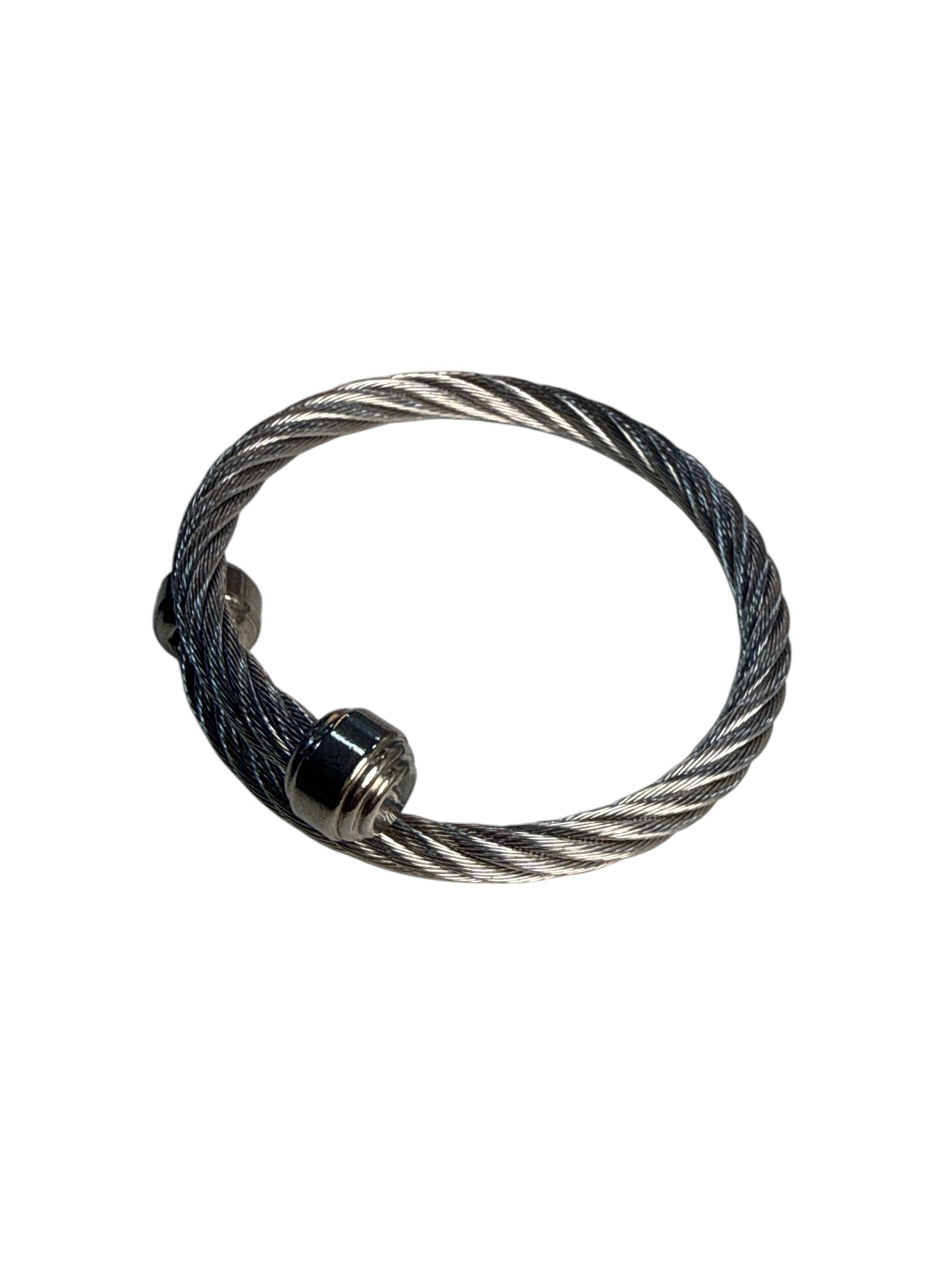 Bracelete Prateado Trançado Elegante Maria Heloísa