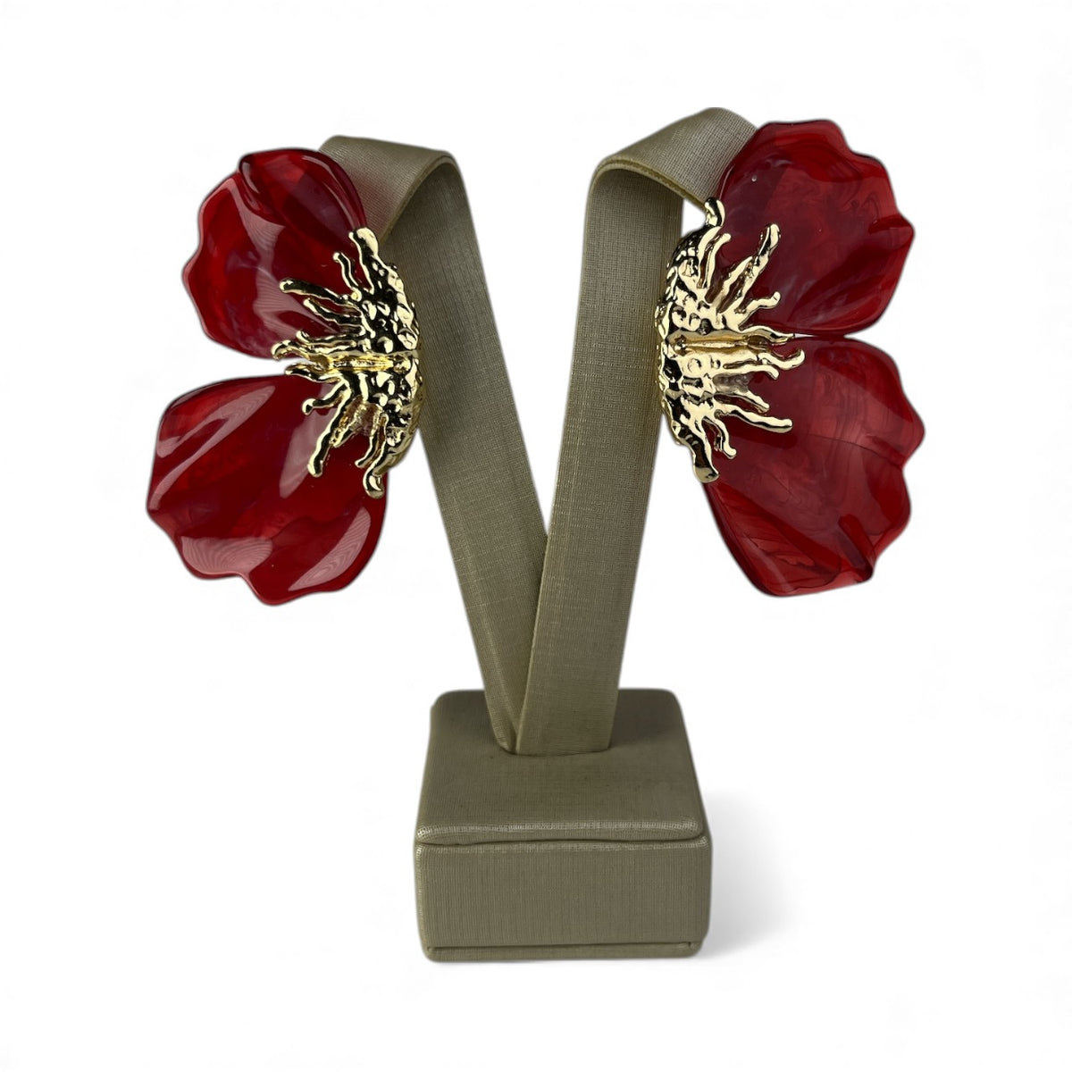 Brinco Vermelho Resina