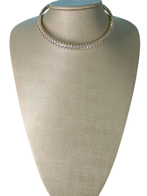 Chocker Dourado com Diamantes Artificiais