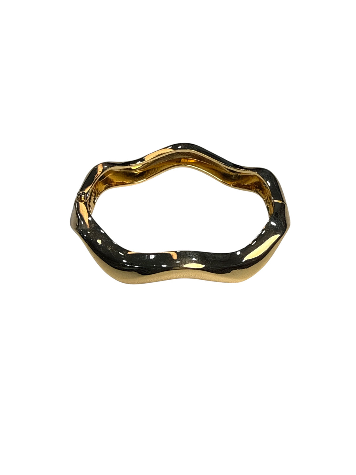 Bracelete Dourado Ondulado Maria Melissa