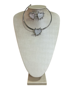 Conjunto Prata Colar + Brinco Maria Mariah