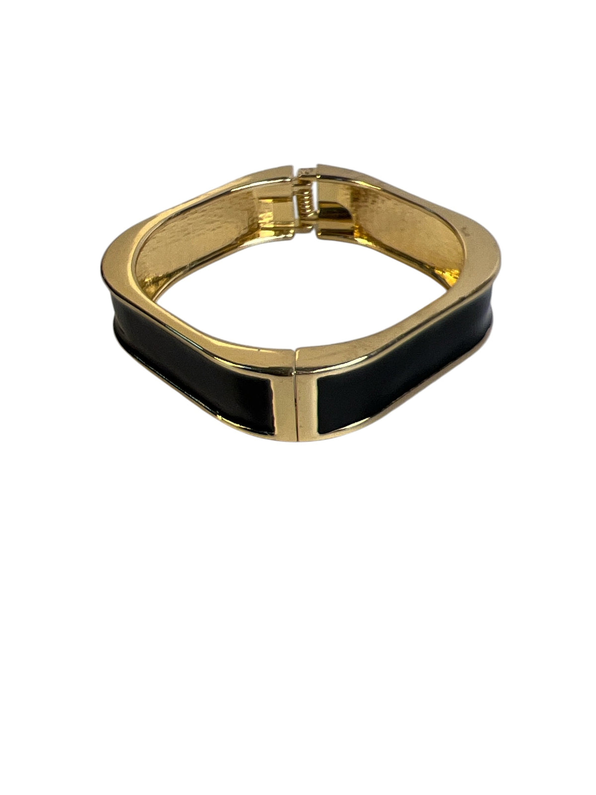 Bracelete preto e dourado Semijoia