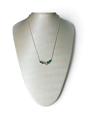 Conjunto Colar e Brinco Dourado Maria Helena