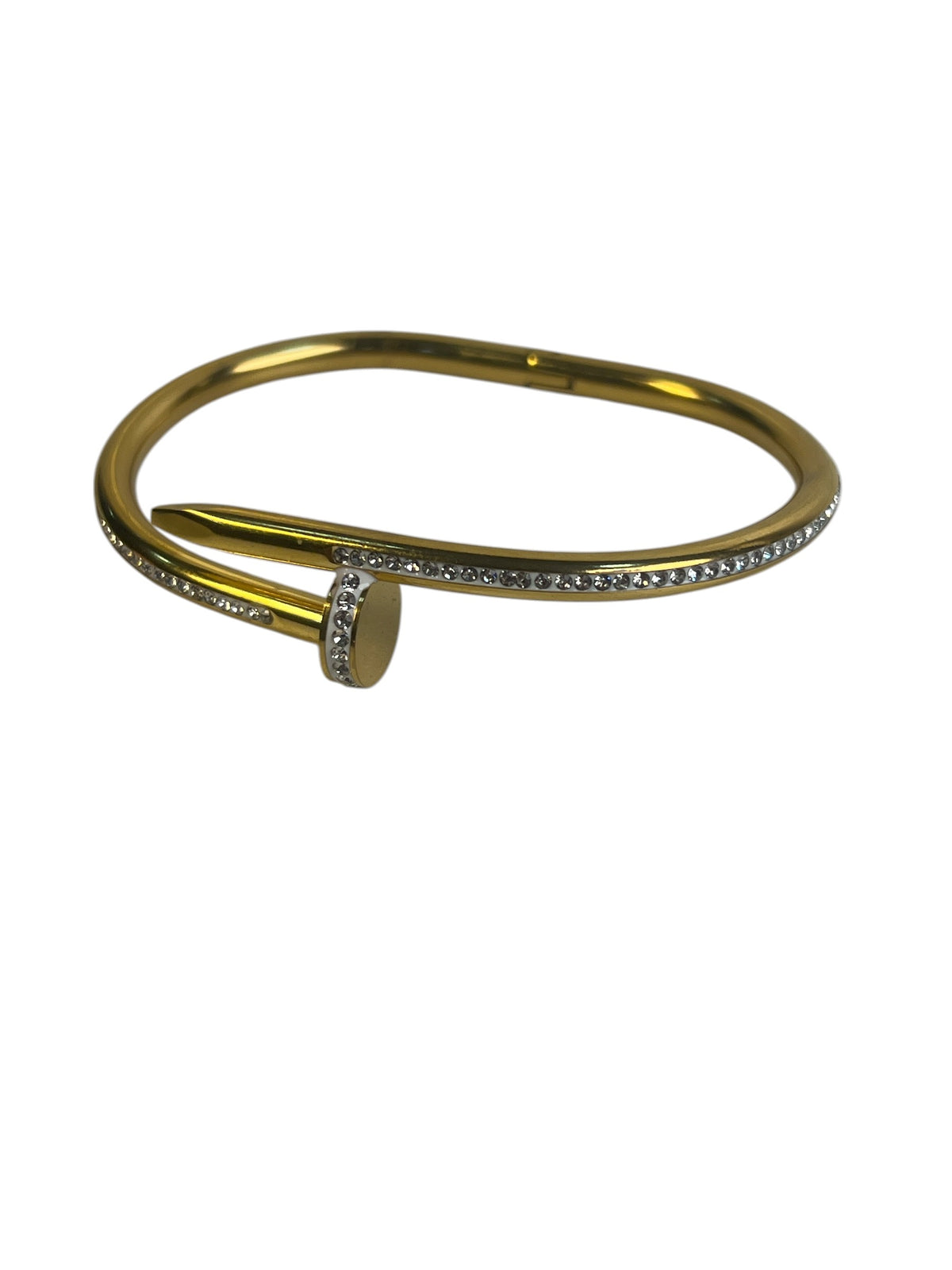 Bracelete prego cravejado Aço inoxidável