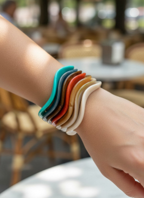 7 Braceletes Ondas Maria Eveline