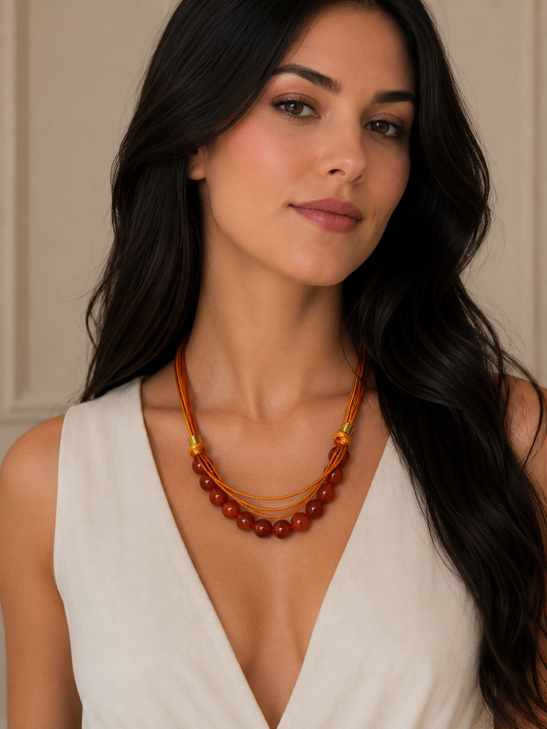 Colar Maria Antonia Coral