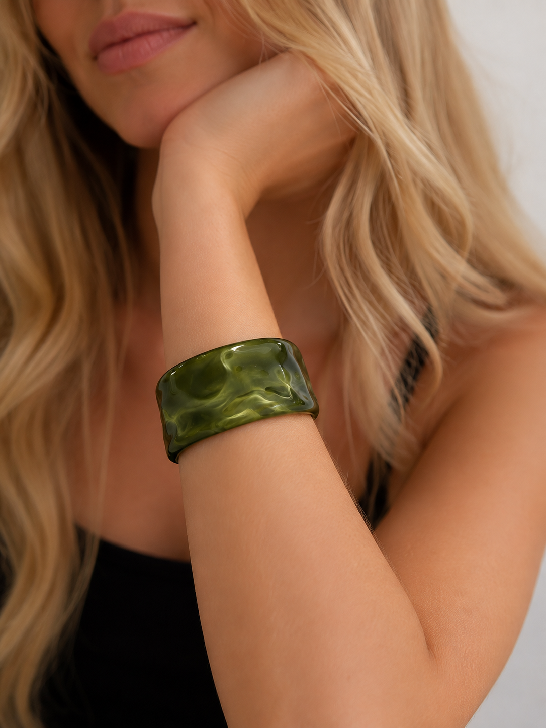 Bracelete Marmorizado Maria Sthefany Verde
