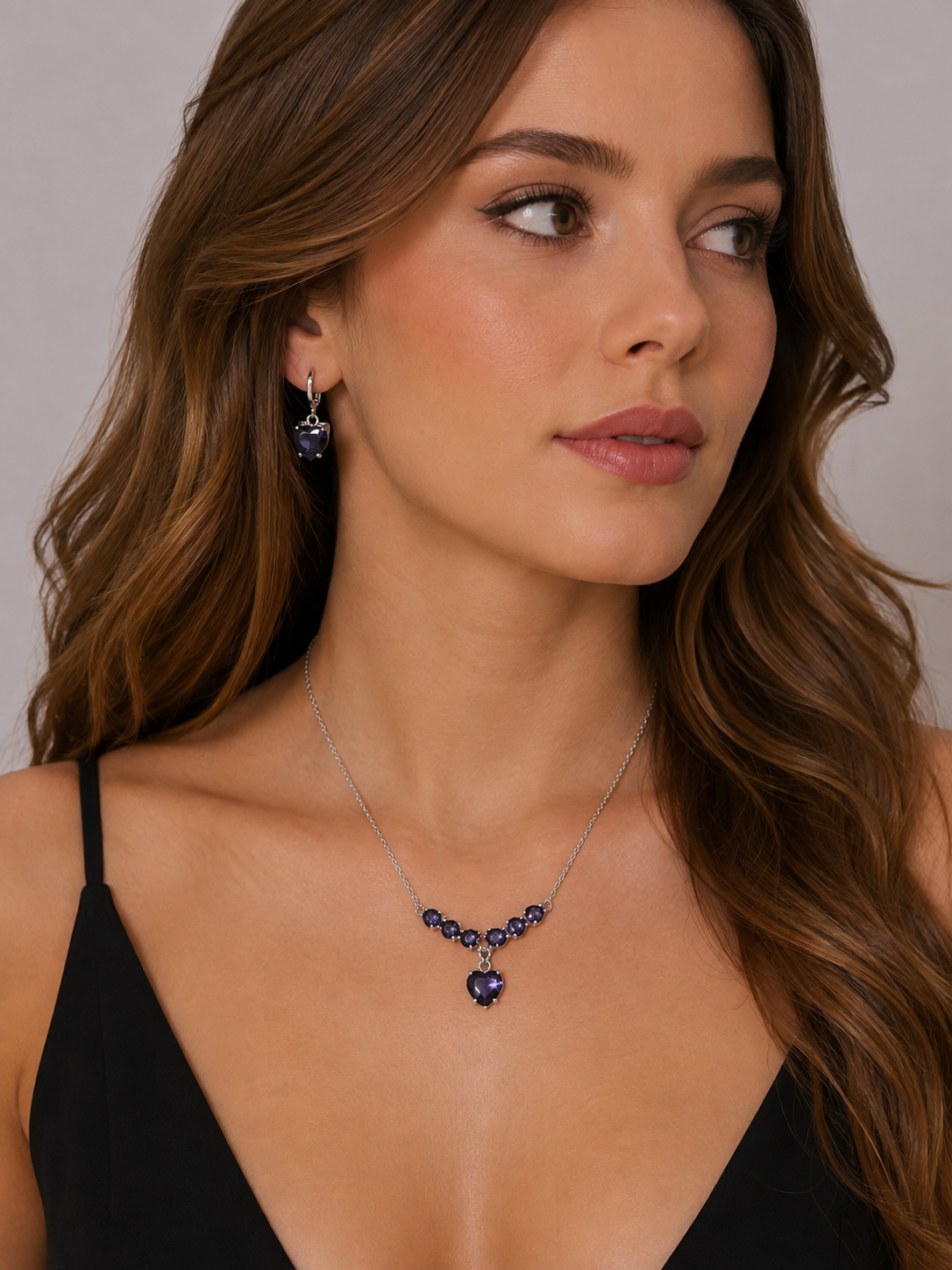Conjunto Prata Colar e Brinco