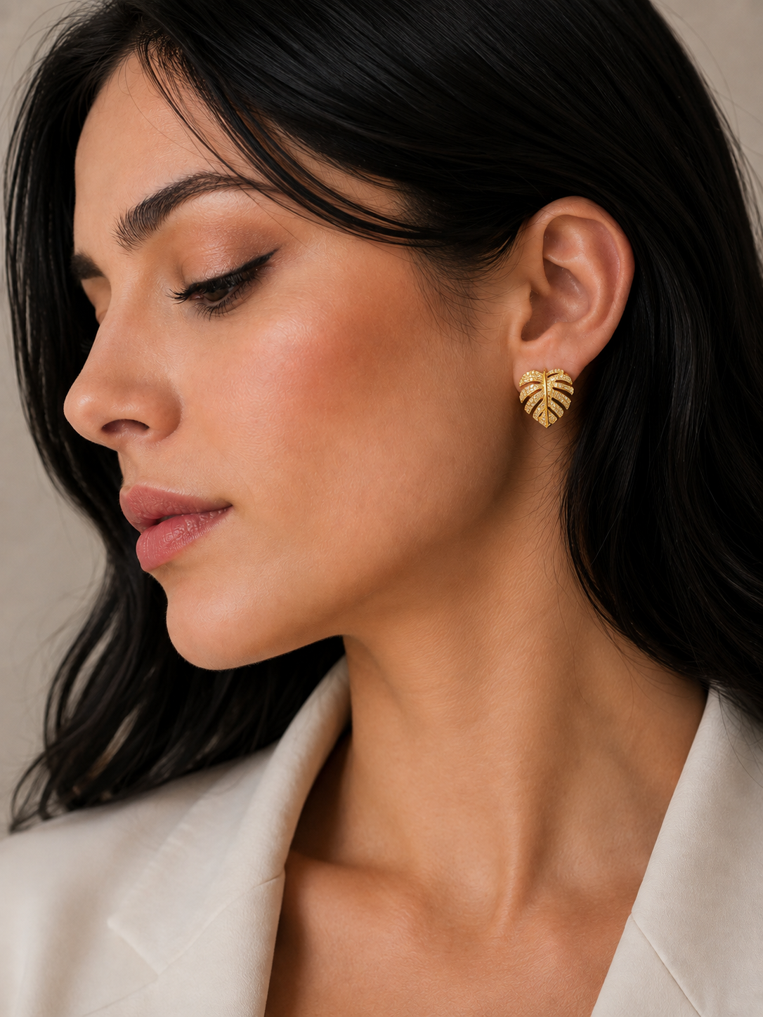 Brinco Dourado De Pressão Maria Camila