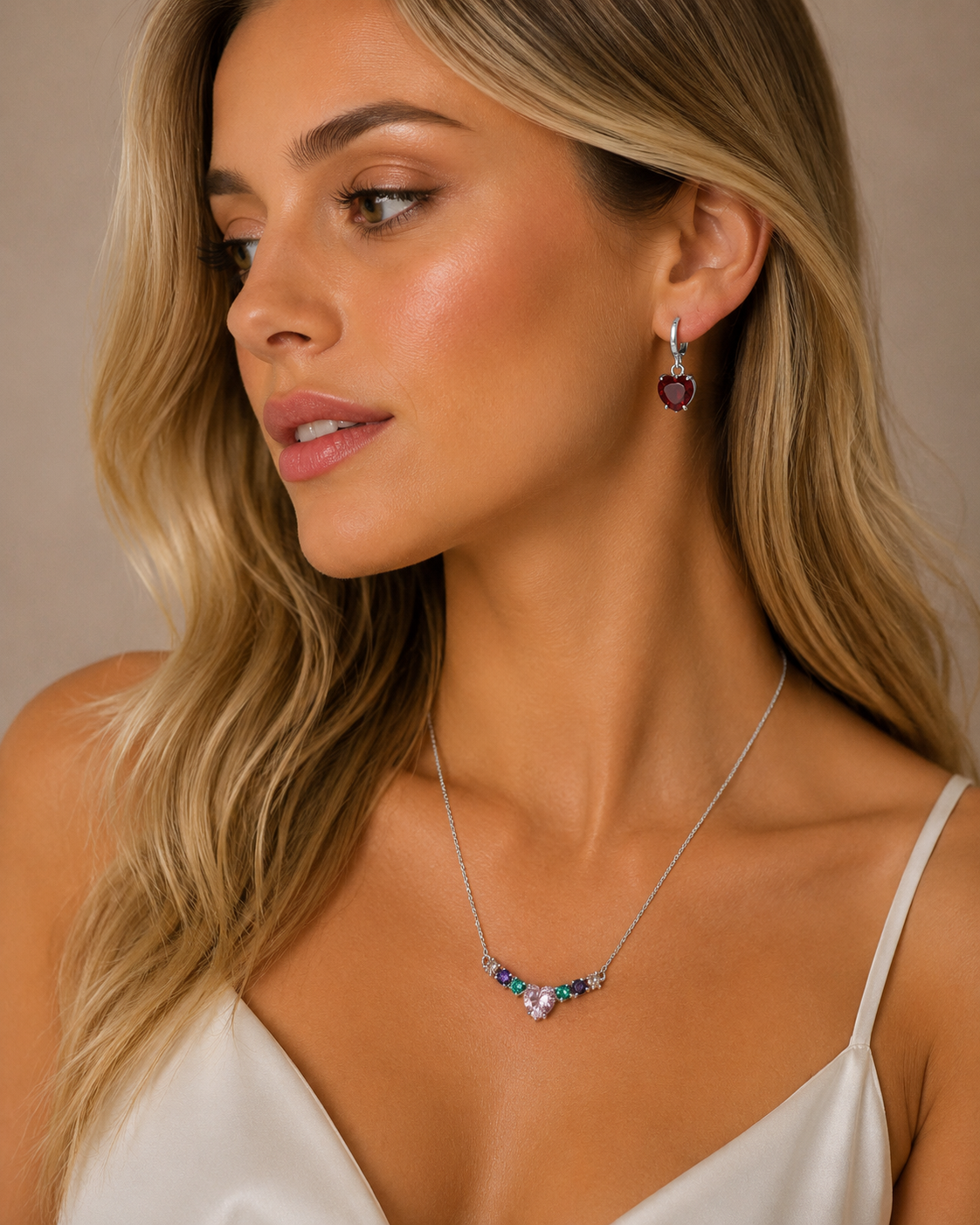 Conjunto Prata Colar e Brinco