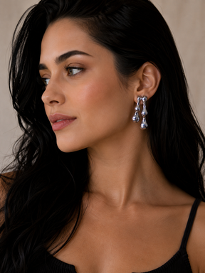 Maria Natalia Silver Earring