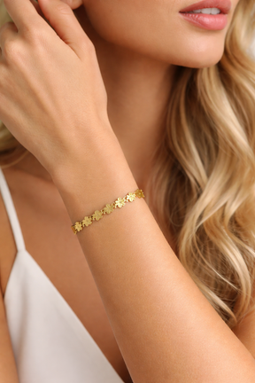 Bracelete Dourado de aço inoxidável Maria Antônia