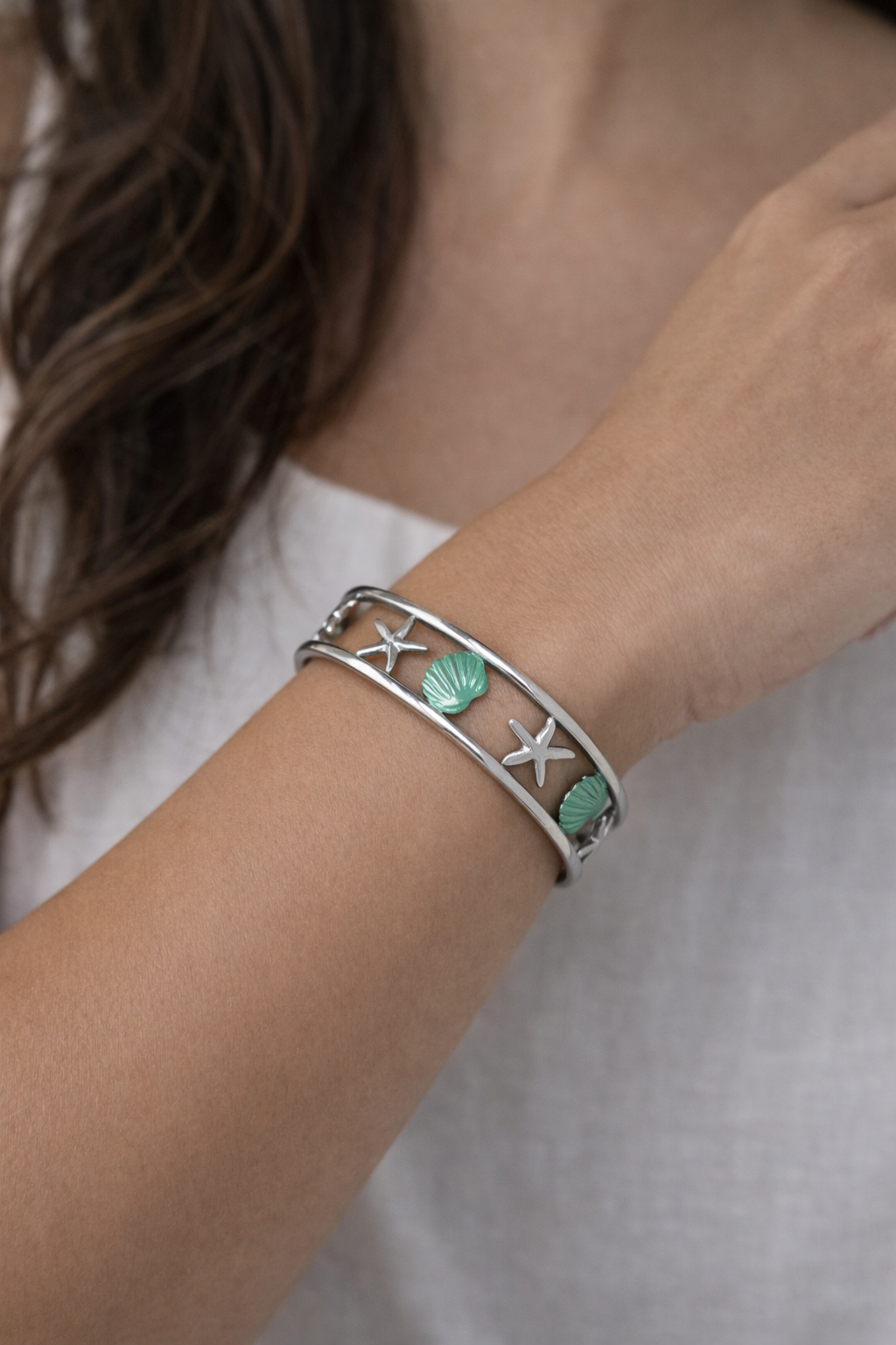 Pulseira Prata Fundo do Mar Maria Helena