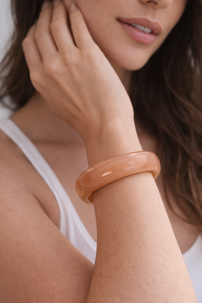 Bracelete Nude Sofisticado Maria Pérola