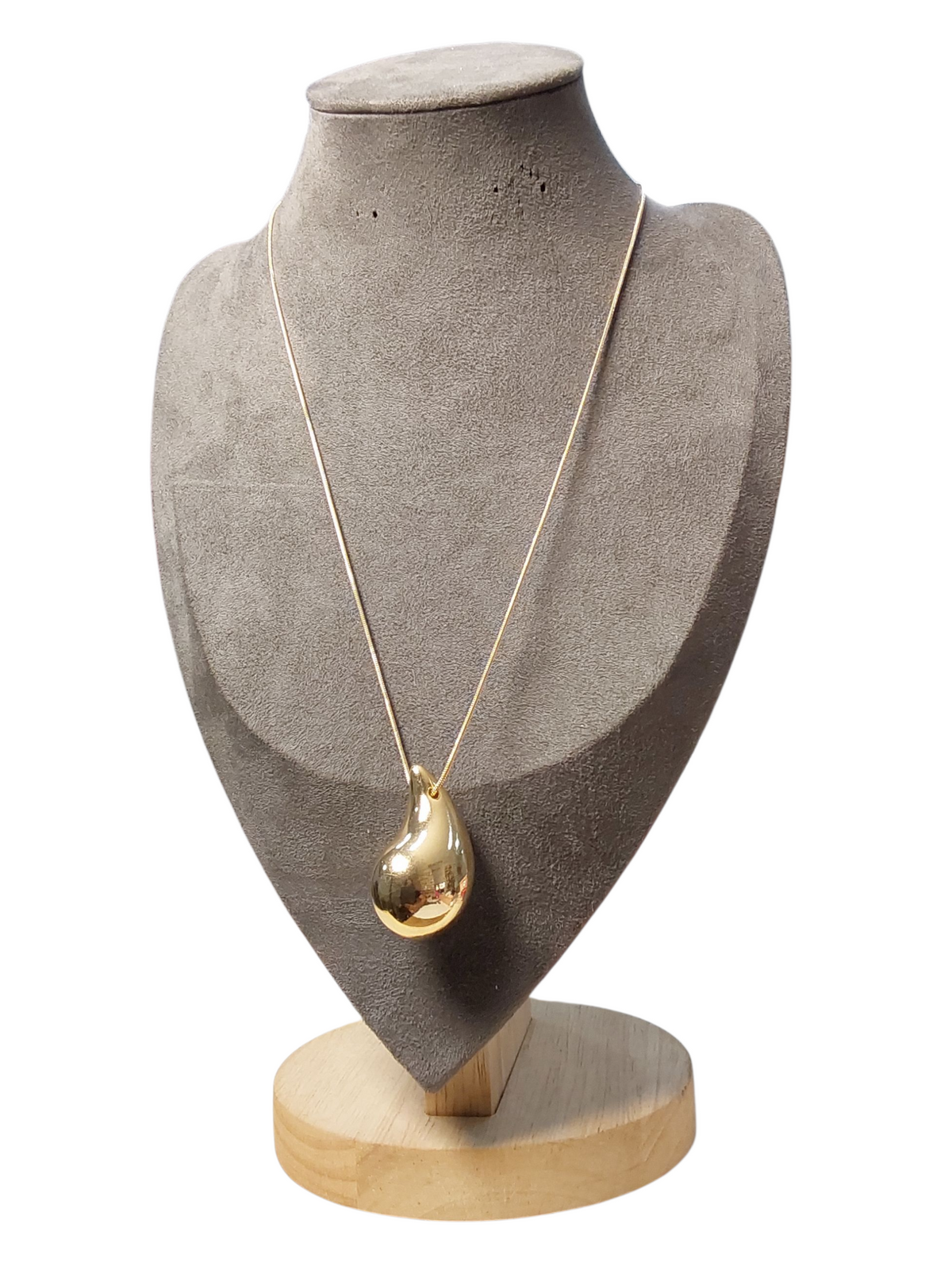 Colar Gota grande dourado