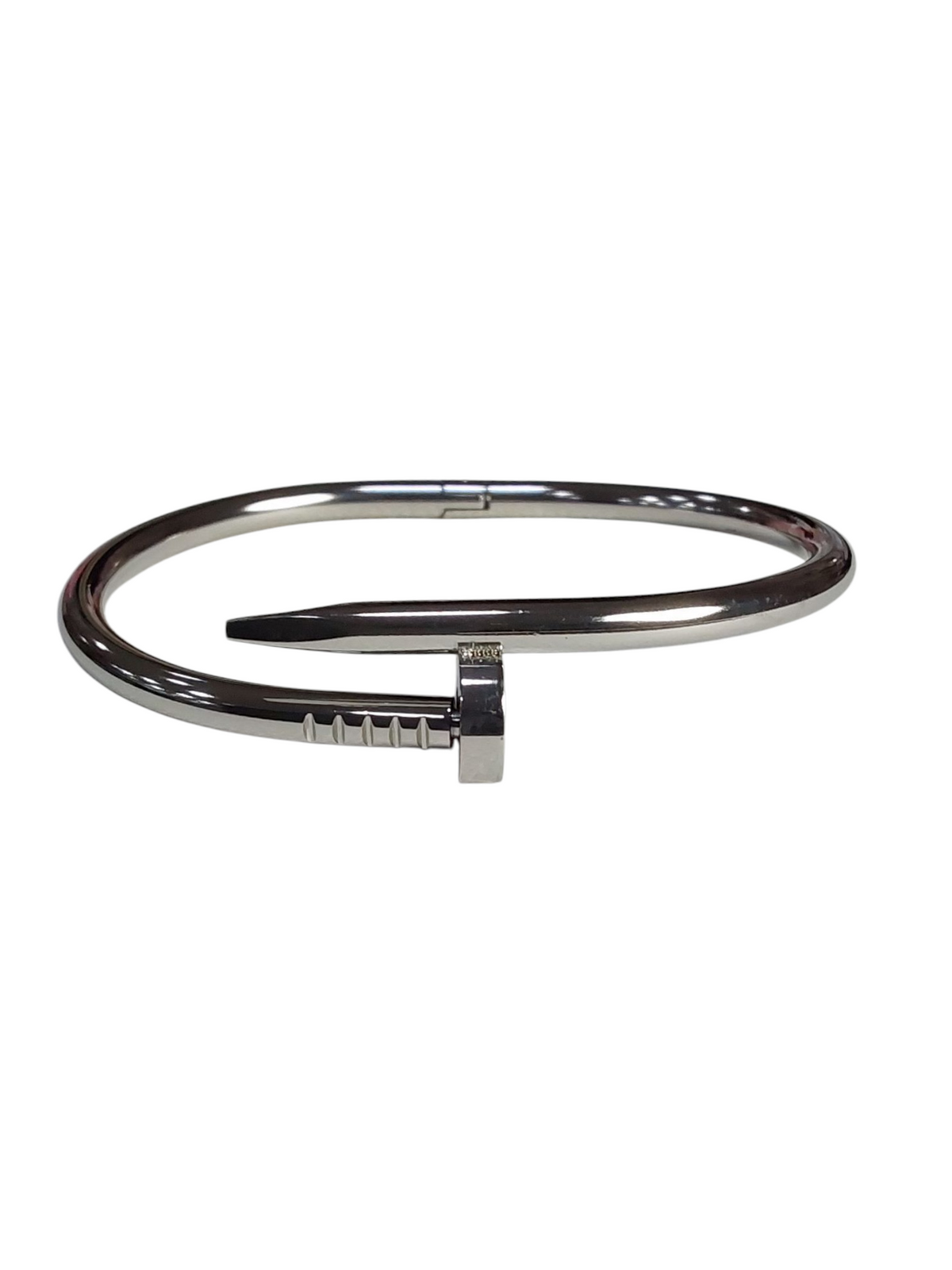 Bracelete Prego Aço Prata