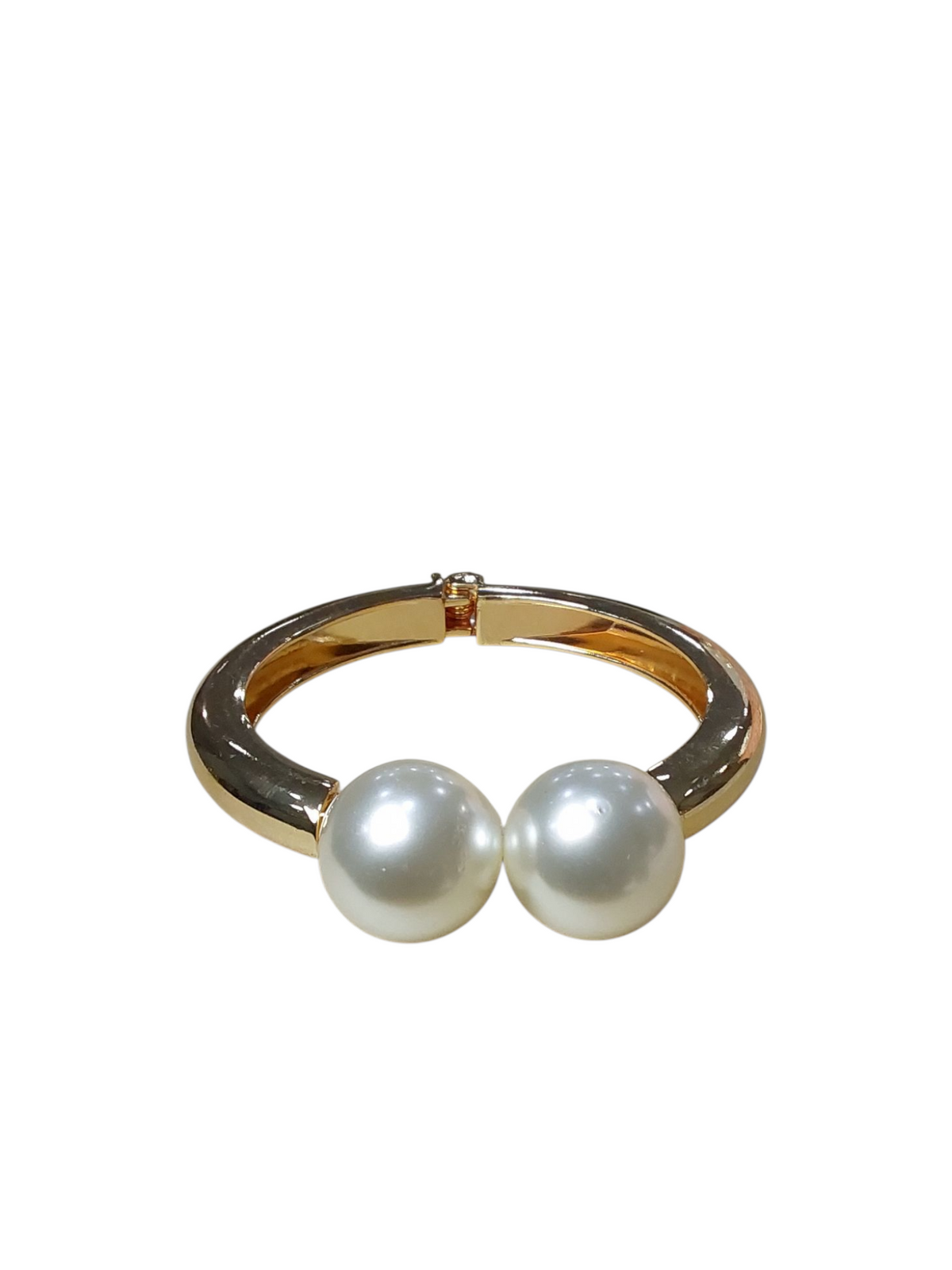 Bracelte dourado ponta de pérola