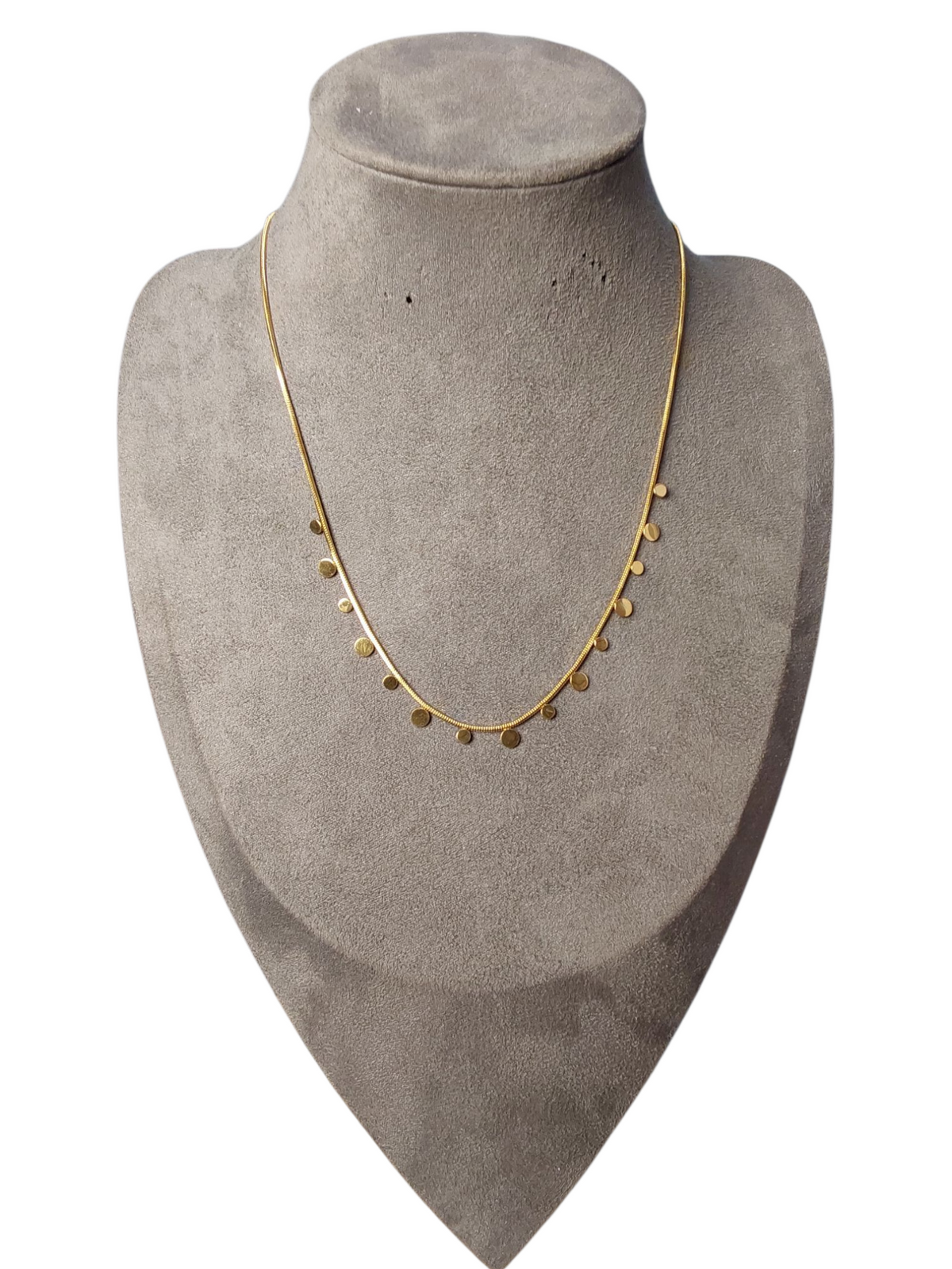 Colar de aço inoxidável inspiração dourado