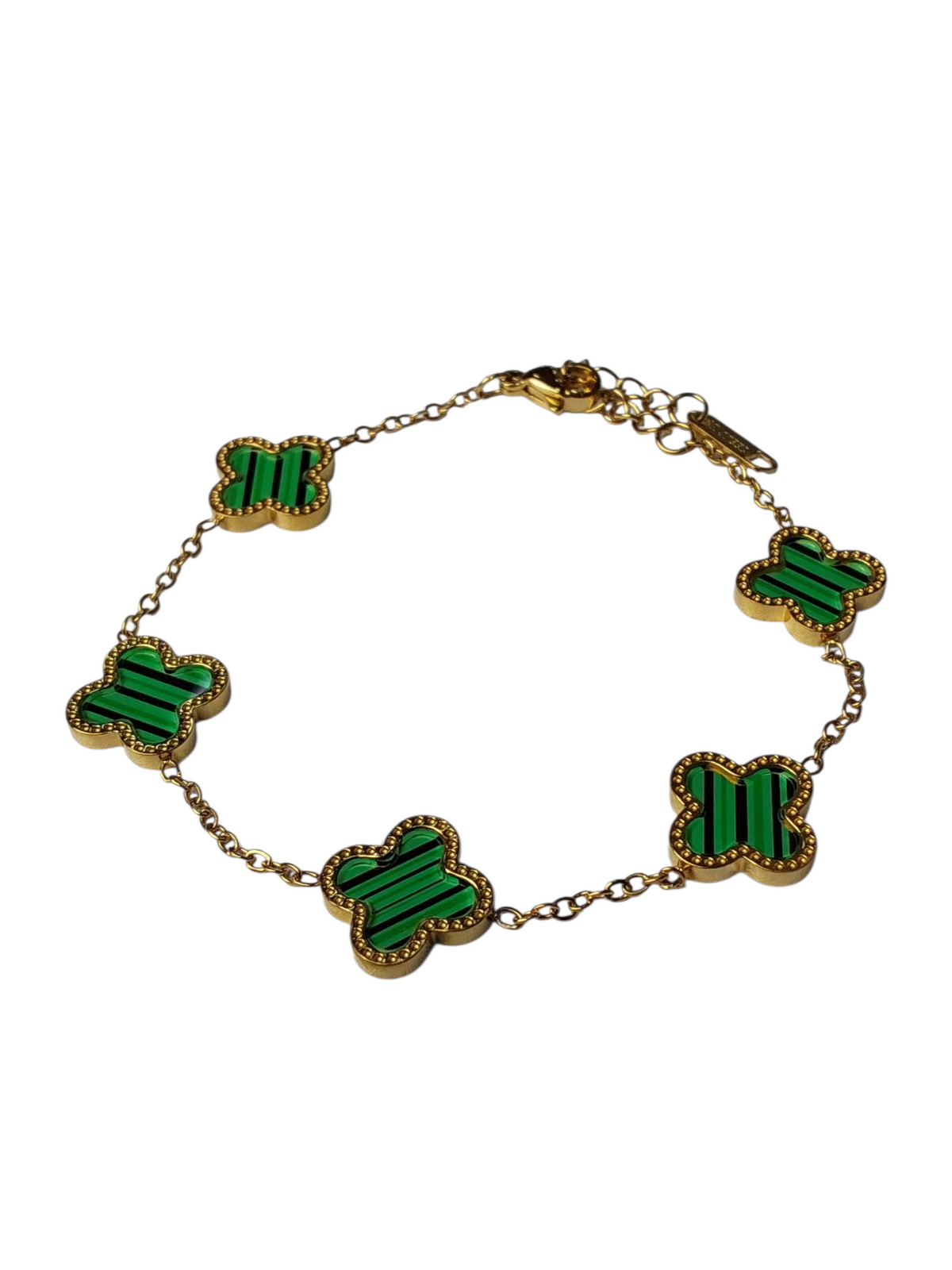 Pulseira Trevvos Virgínia verde aço inoxidável