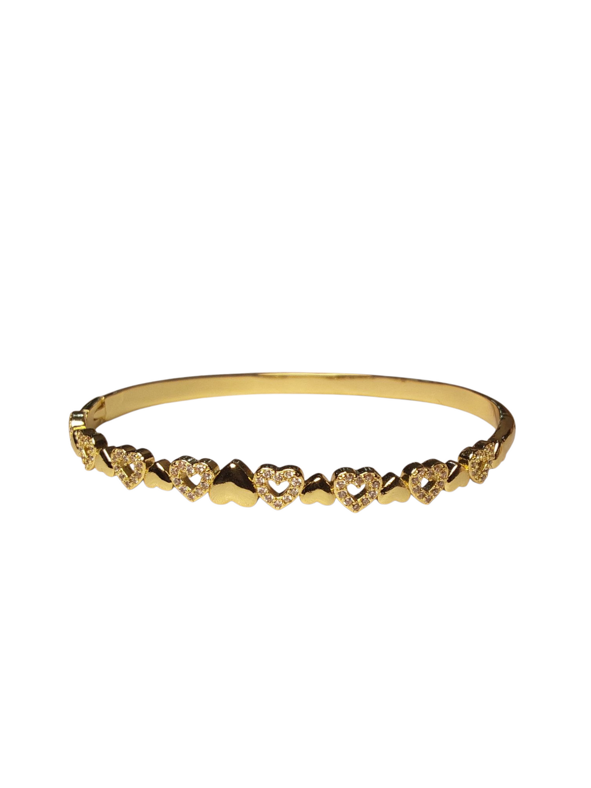 Bracelete coração dourado