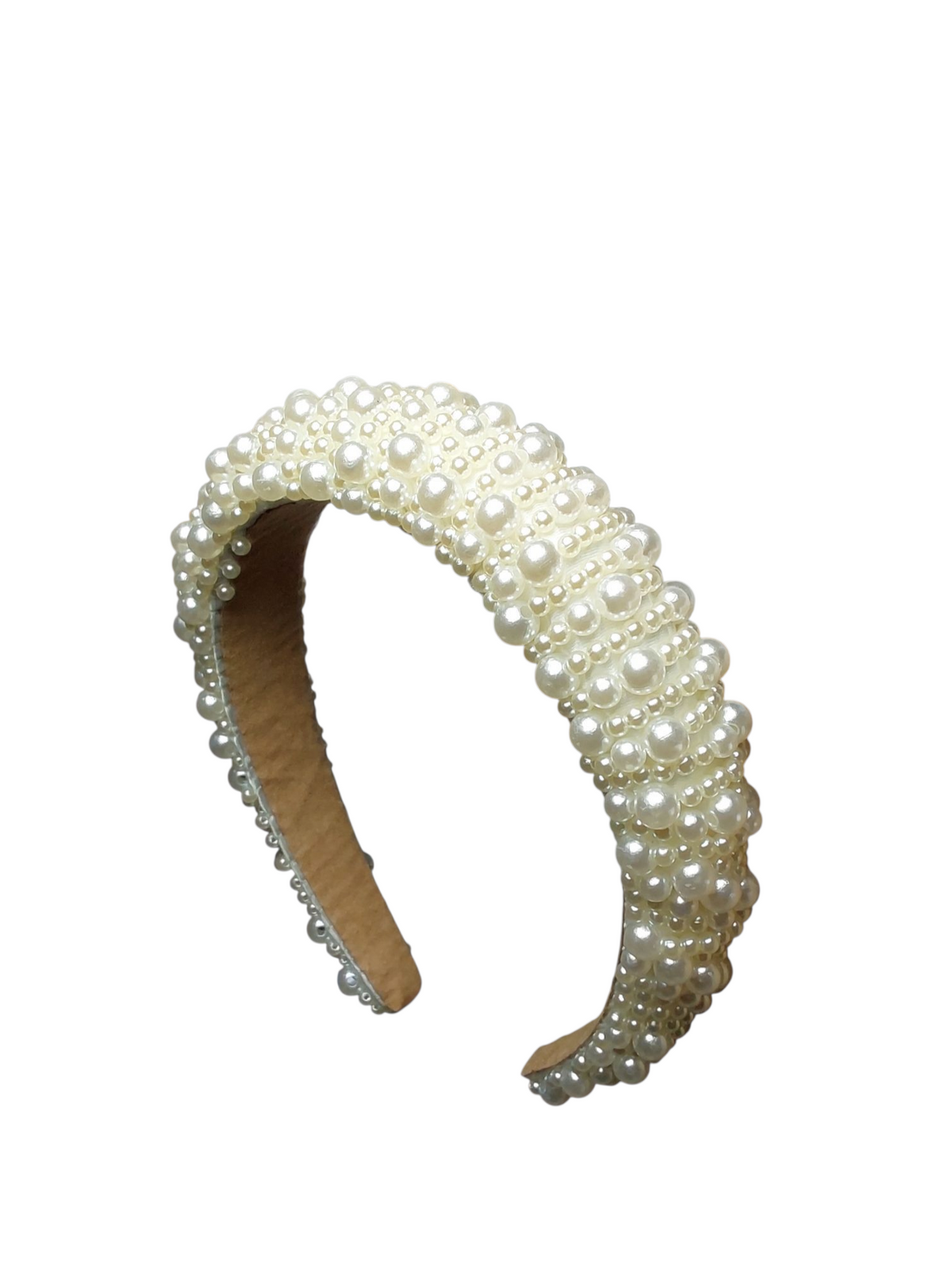 Arco de cabelo em pérolas
