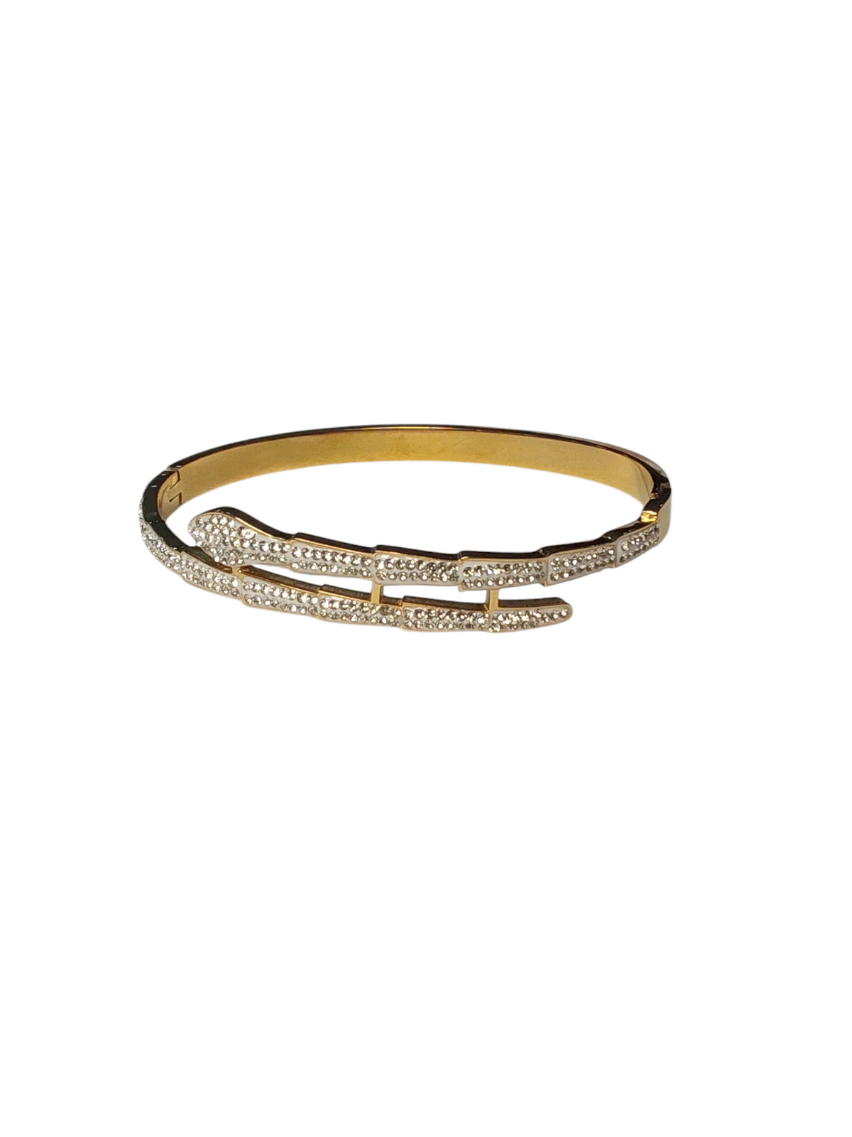 Bracelete cobra aço inoxidável dourado
