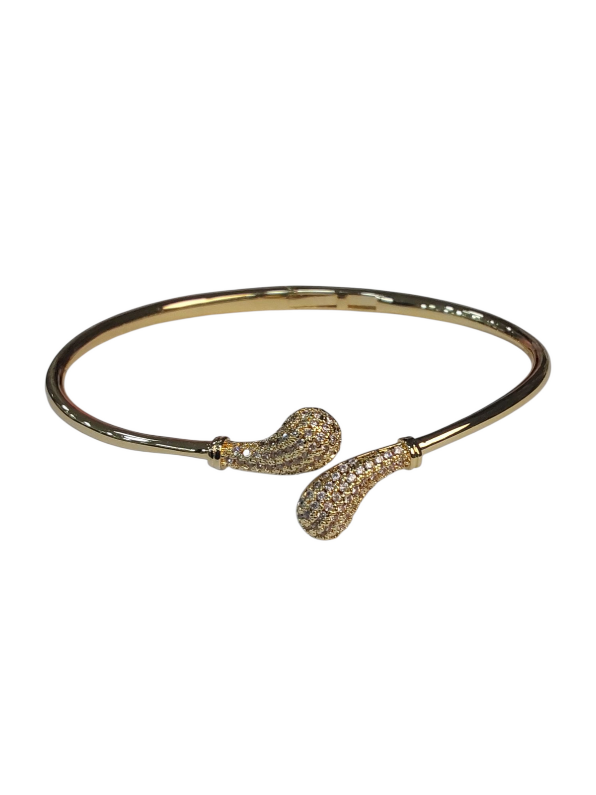 Bracelete gota cravejada dourada