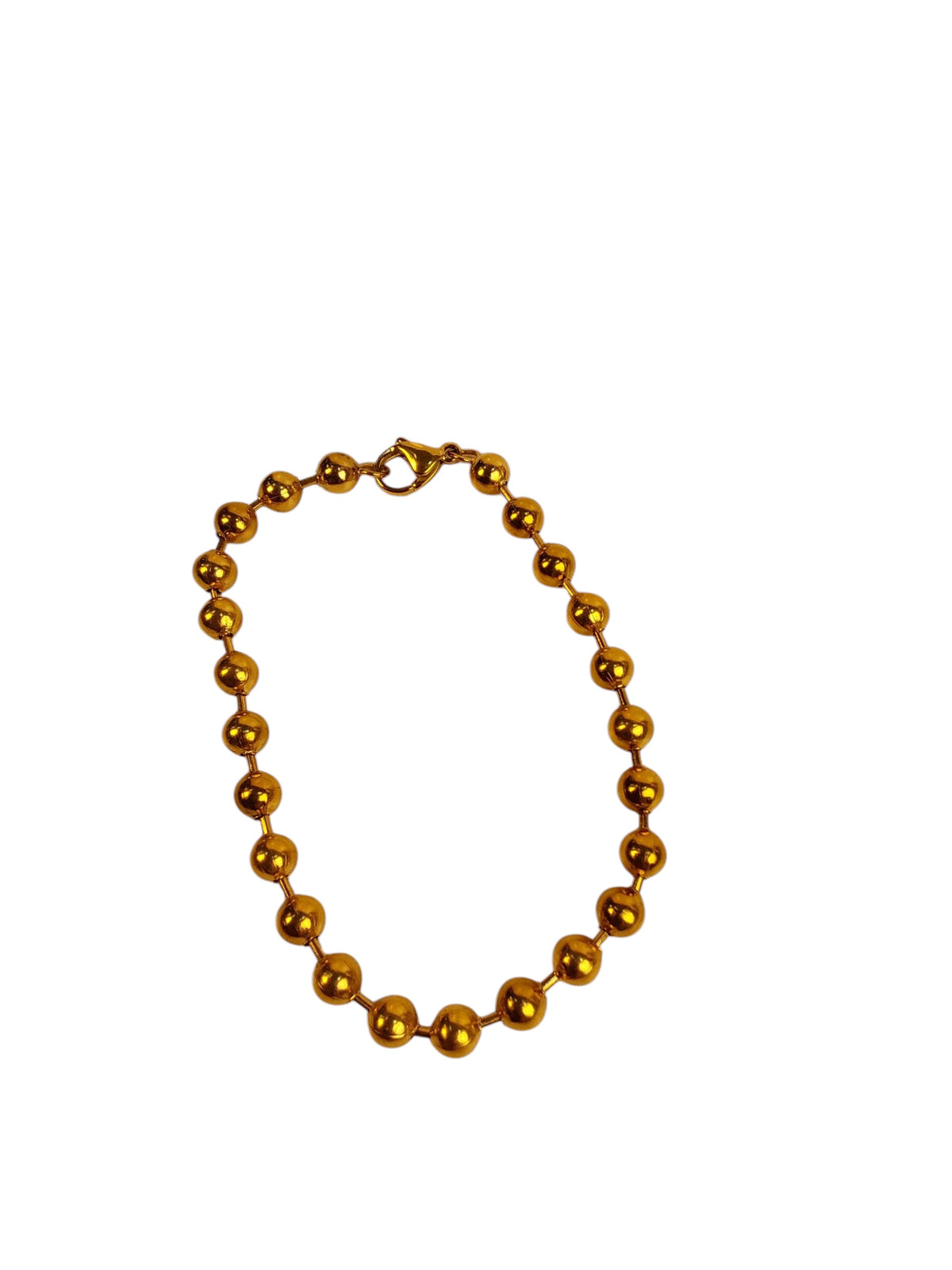 Pulseira de bolinha dourada Aço inoxidável
