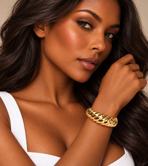 Bracelete Dourado Maria Denise