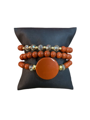 Conjunto de Pulseiras Maria Luiza Coral