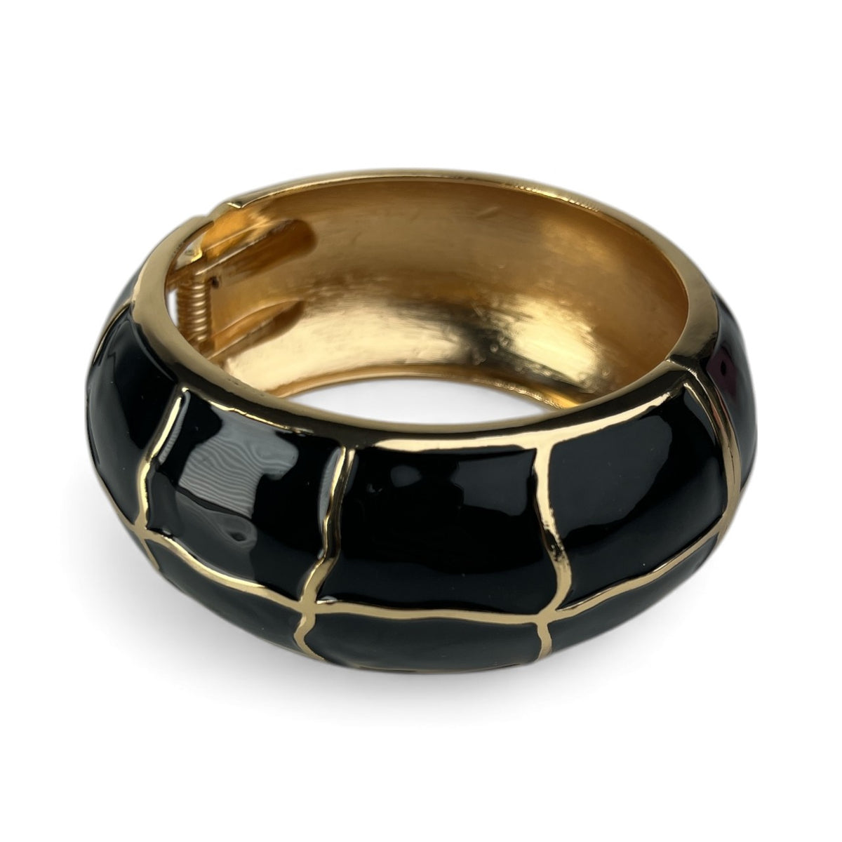 Bracelete preto e dourado