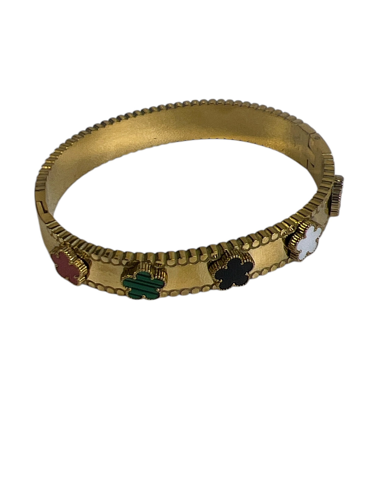 Bracelete Trevos Aço inoxidável Dourado