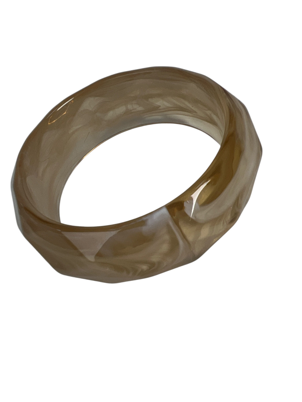 Bracelete Resina Bege Claro