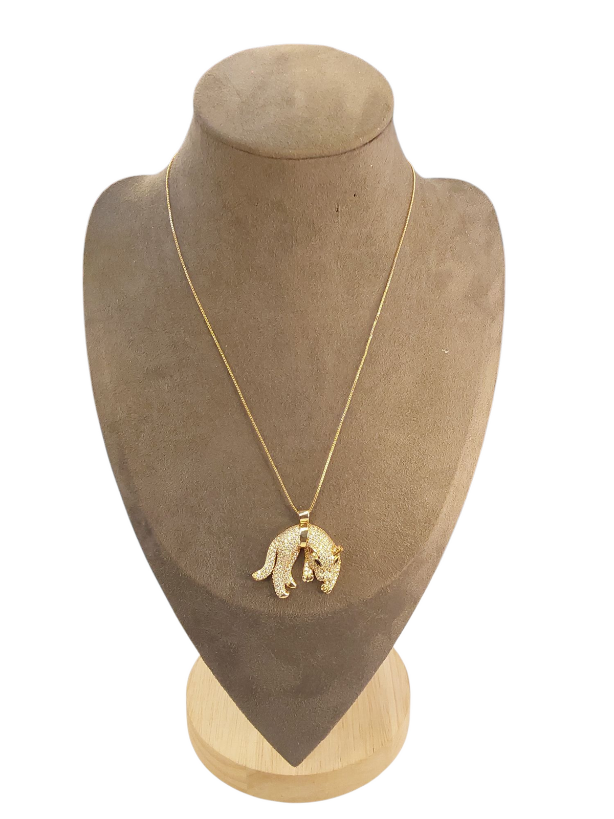 Colar Cravejado Tigre Dourado