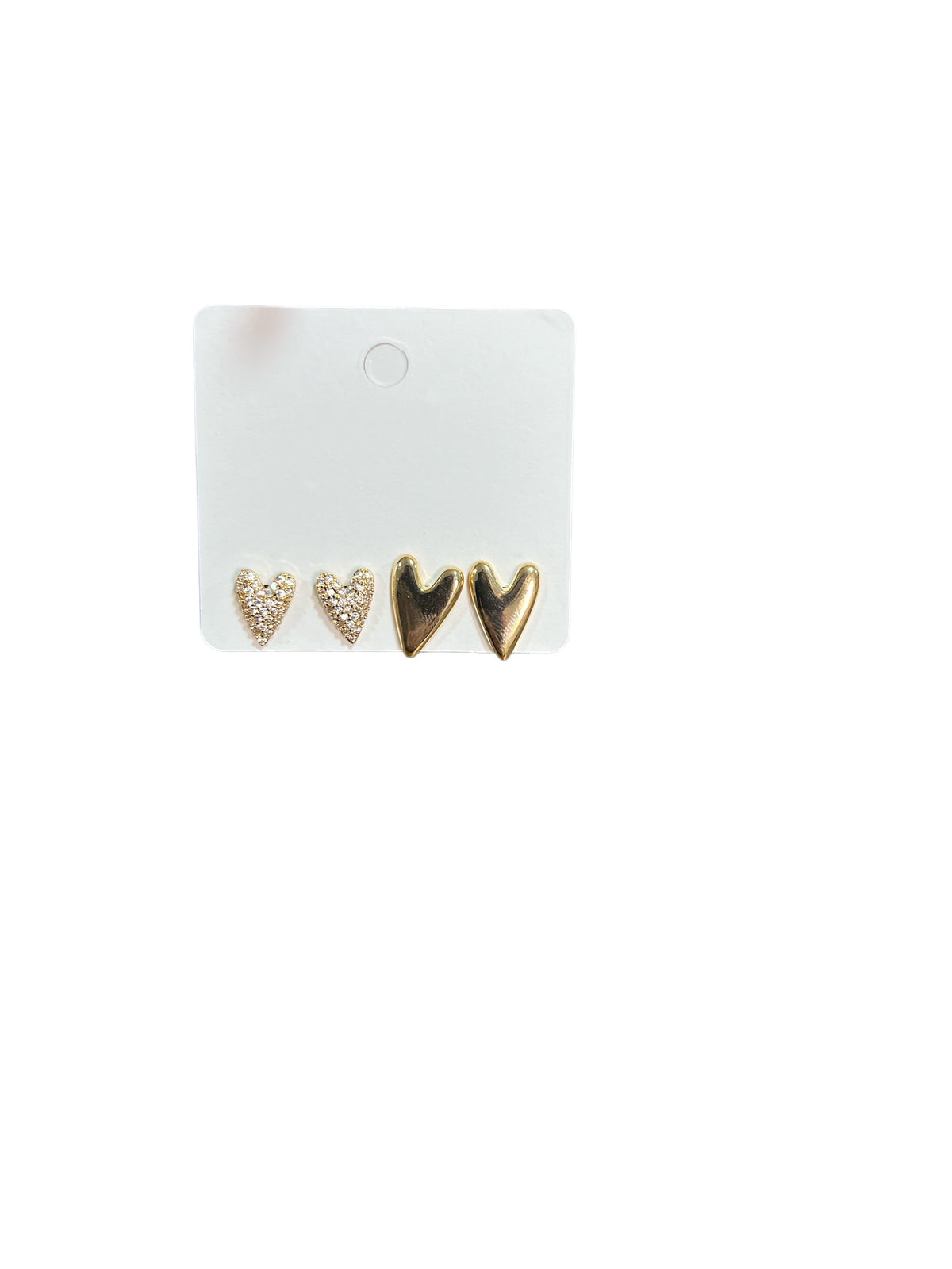 Double-piercing Gold Heart Earring
