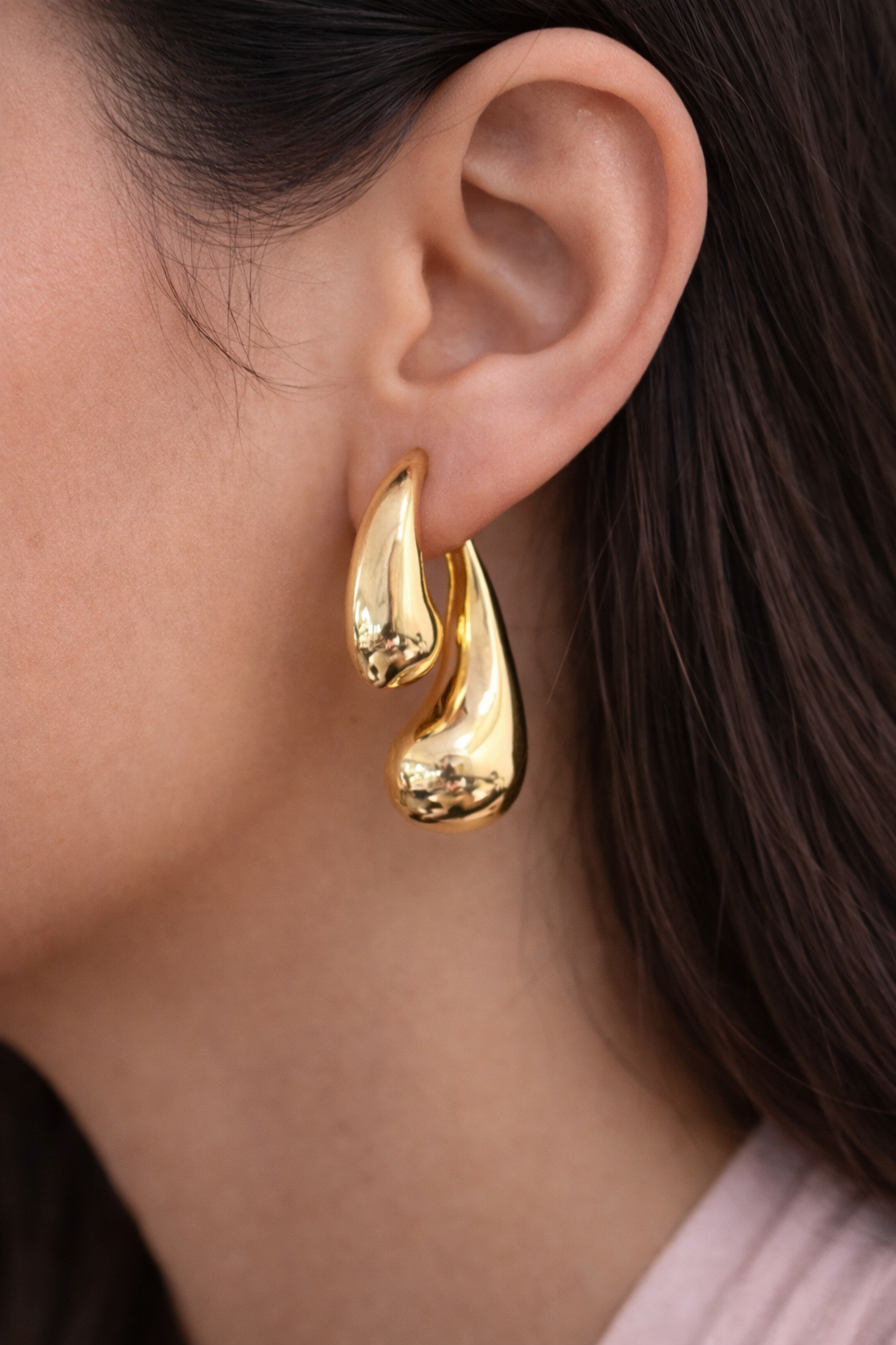Brinco Dourado Gota Due Maria Laura