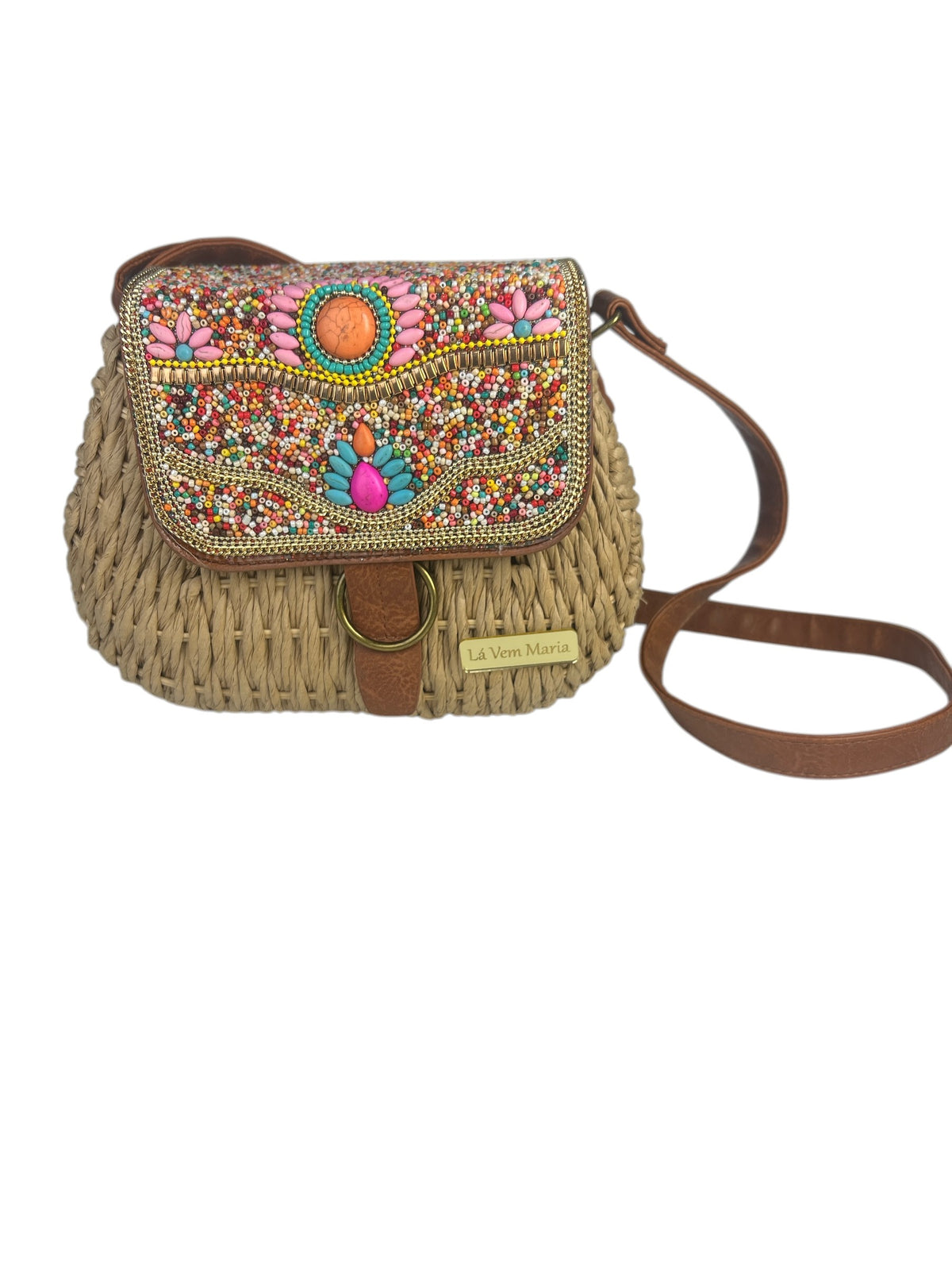 Bolsa Lá Vem Maria Palha bordada