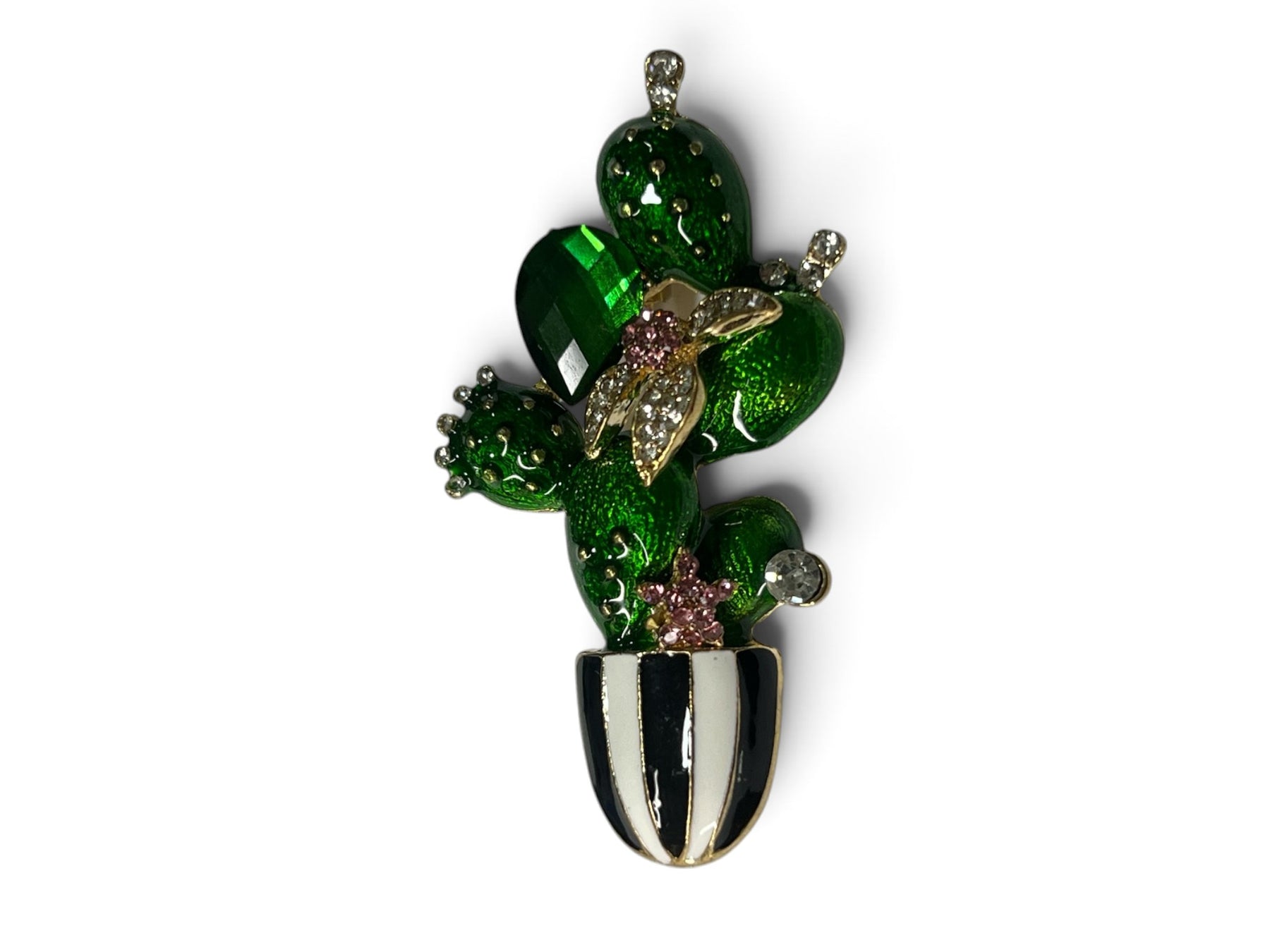 Broche Dourado Cacto