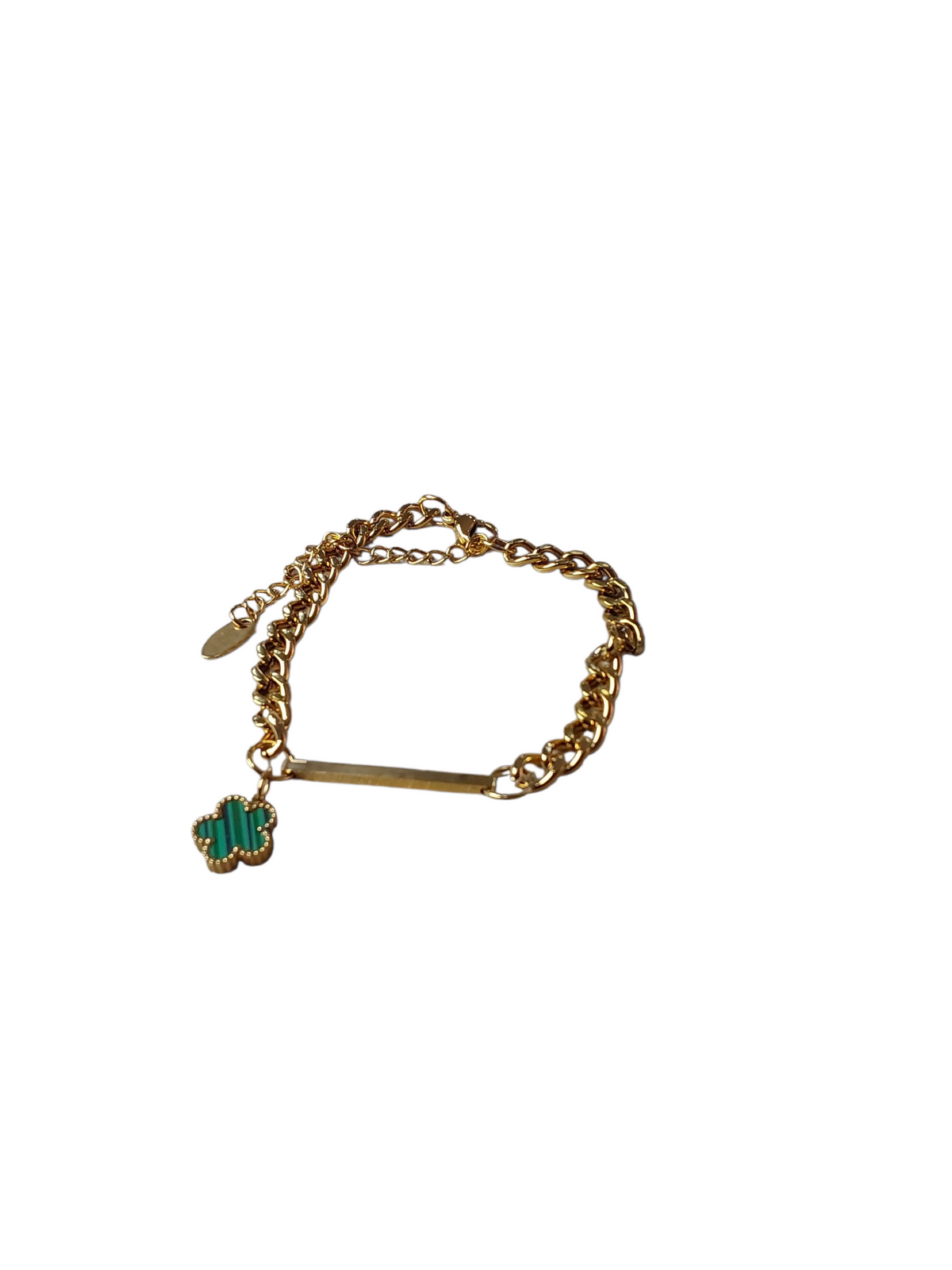Pulseira Trevo Virginia Verde Aço inoxidável